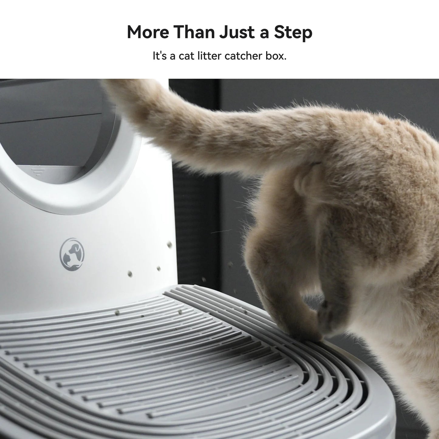 3-in-1 Cat Stepper for Self-Cleaning Litter Box, Trapping Litter & Storage Tray with Non-Slip Ramp for furoomate