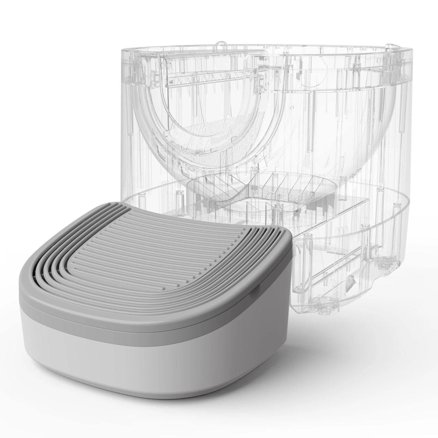 3-in-1 Cat Stepper for Self-Cleaning Litter Box, Trapping Litter & Storage Tray with Non-Slip Ramp for furoomate