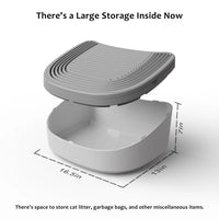 3-in-1 Cat Stepper for Self-Cleaning Litter Box, Trapping Litter & Storage Tray with Non-Slip Ramp for furoomate